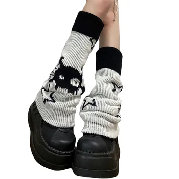 Ženské Harajuku prekladané nohu osnovné Gota Kawaii pletené vysoké ponožky sú voľné a fit